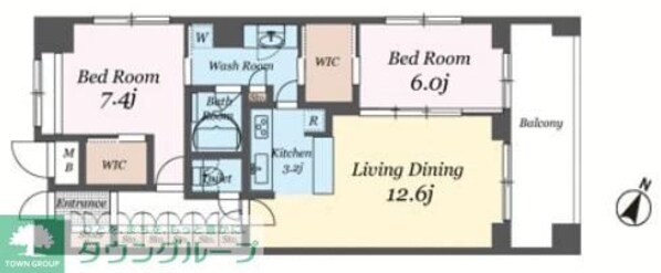 パシフィックレジデンス目黒本町の物件間取画像